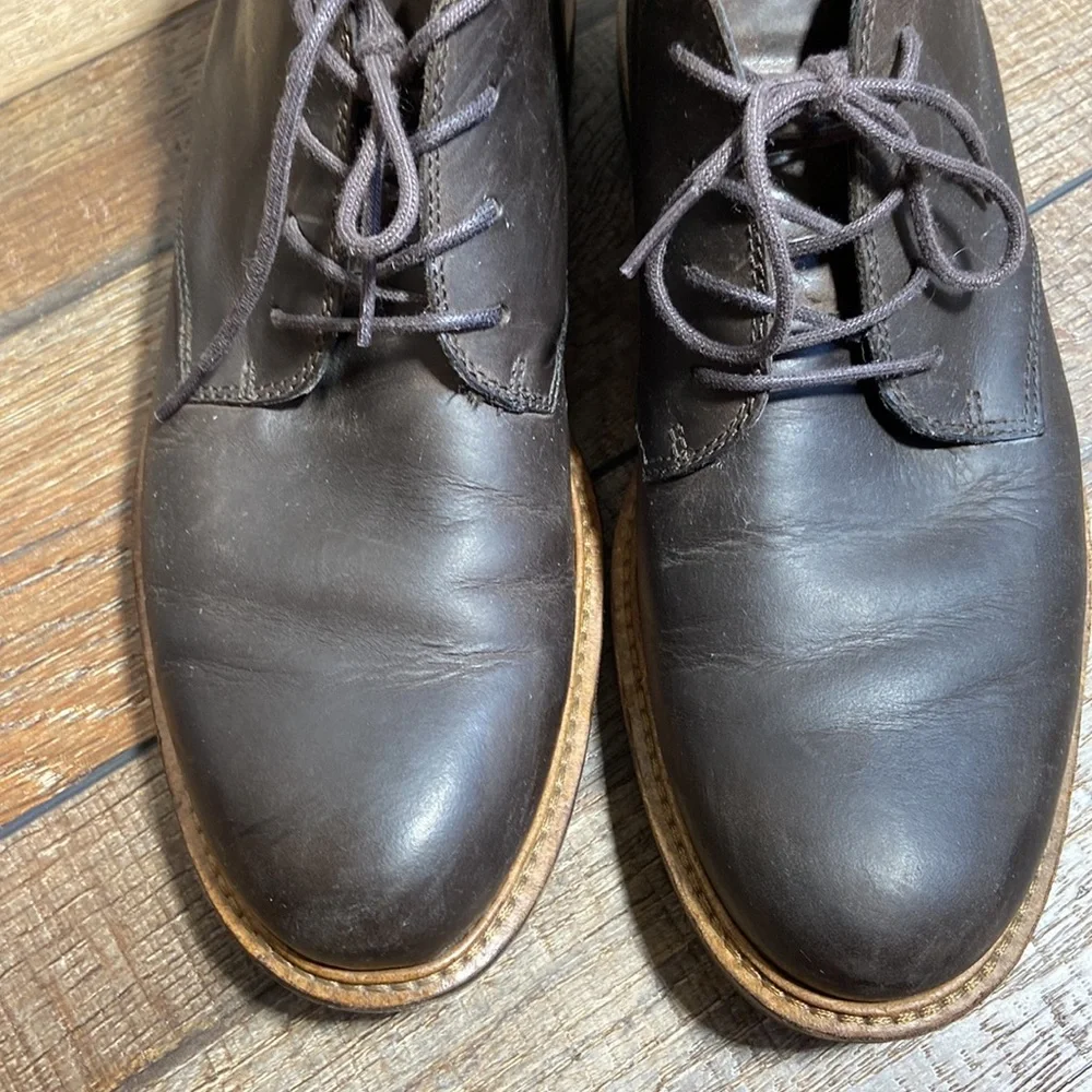 Ecco Coffee Brown Leather Chukka Boots Size EU 40